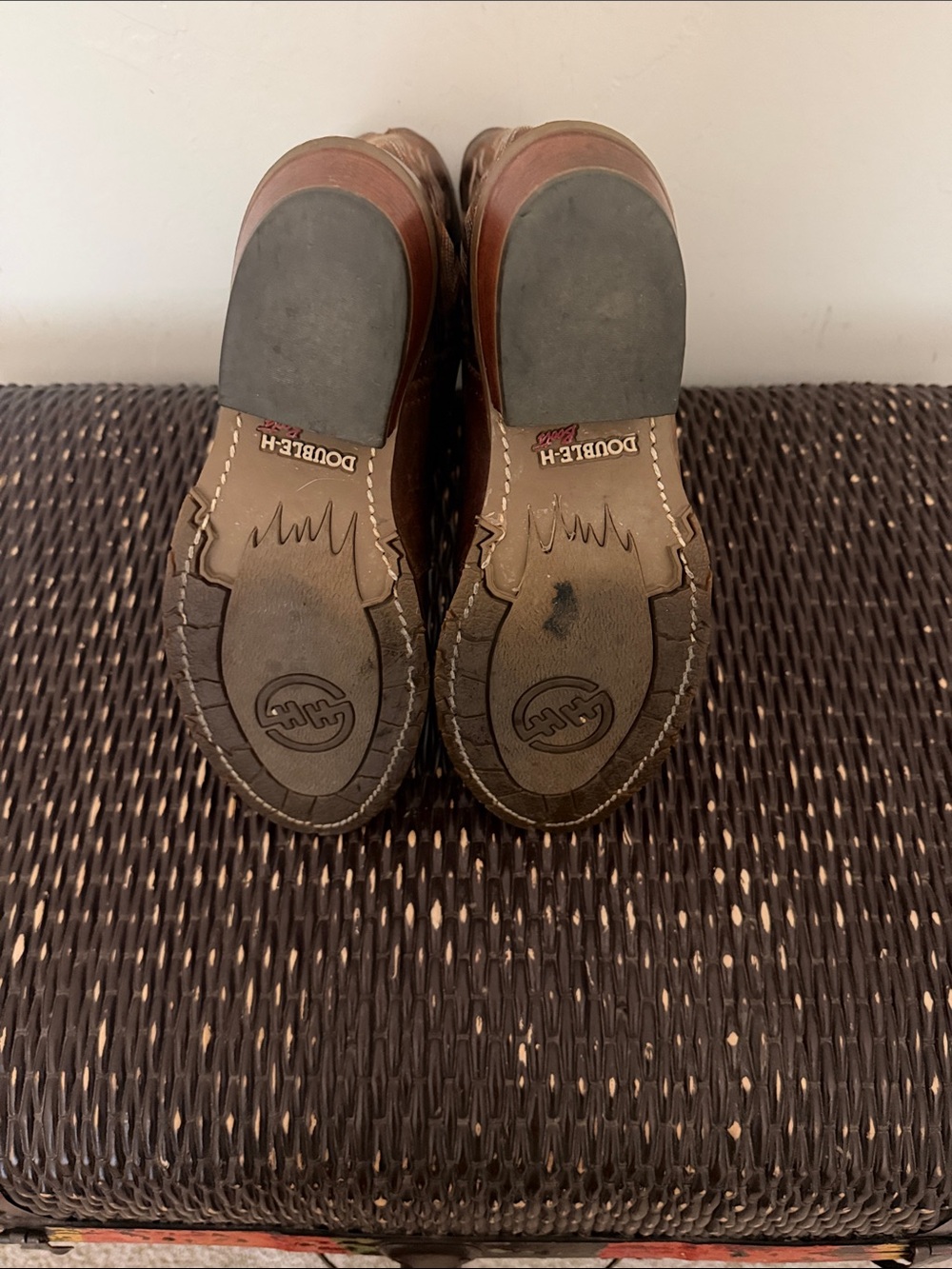 Double H Brown Leather Western Cowboy Boots - Picture 6 of 6
